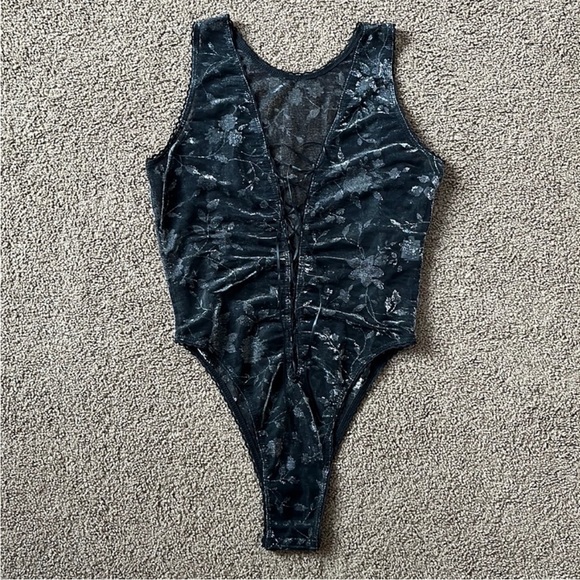 Colesce Couture Other - Colesce Couture Teddy Lace Up Sheer Black Lingerie